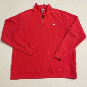 Southern Tide Skipjack Pink 1/4 Zip Pullover Long Sleeve Golf Sweater, Men Sz L